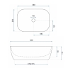 Lavabo Rea Belinda Mini 36x25 piedra mate (REA-U3321)
