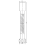 shower hose Omnires matt white 150 cm (029WM)