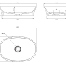 washbasin Omnires Classica 61x40 white matt (CLASSICAUNBM)