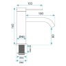 смеситель для умывальника Rea Rivo brushed gold (REA-B6533)