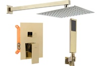 Conjunto de ducha empotrado Rea Fenix oro (REA-P8401)