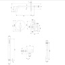 Sistema de baño empotrado Omnires Y oro cepillado (SYSYW01GLB)