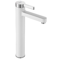 Mezclador de lavabo alto Rea Polo, blanco/cromo (REA-B9942)