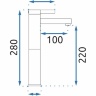 Mezclador de lavabo alto Rea Polo, blanco/cromo (REA-B9942)