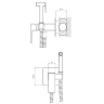 Set de higiene Omnires Parma negro mate (SYSPMBI2BL)
