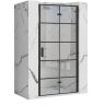 Puerta de ducha Rea Molier 80x190, cristal de seguridad, transparente, negro (REA-K8537)