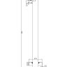 Omnires chrome overhead shower bracket (RA02XCR)