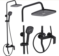 Sistema de ducha Rea Storm negro mate (REA-P9532)