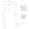 shower system Rea Storm black matte (REA-P9532)