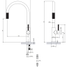 Omnires Switch Kitchen Faucet with Water Filter Function, Antique Bronze (SW9057BR)