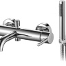 Mezclador de baño cromado Rea Lungo con ducha de mano (REA-B6641)