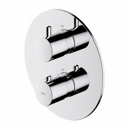 Mezclador empotrado para baño y ducha con termostato Omnires Y cromado (Y1236ROCR)
