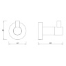 Gancho Omnires Modern Project negro mate (MP60110BL)