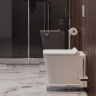 Inodoro Omnires Boston 53x36 sin reborde suspendido, asiento duroplast + instalación Geberit Duofix (458.126.00.1+ BOSTONMWBP)
