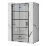 Puerta de ducha Rea Molier 100x190 vidrio de seguridad, transparente, negro (REA-K6963)
