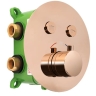 Conjunto de ducha empotrado Rea Lungo oro rosa con termostato (REA-P6613)