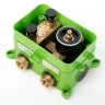 Conjunto de ducha empotrado Rea Lungo oro rosa con termostato (REA-P6613)