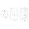 Lavabo Rea Agnes 45x45 de pie blanco (REA-U9906)