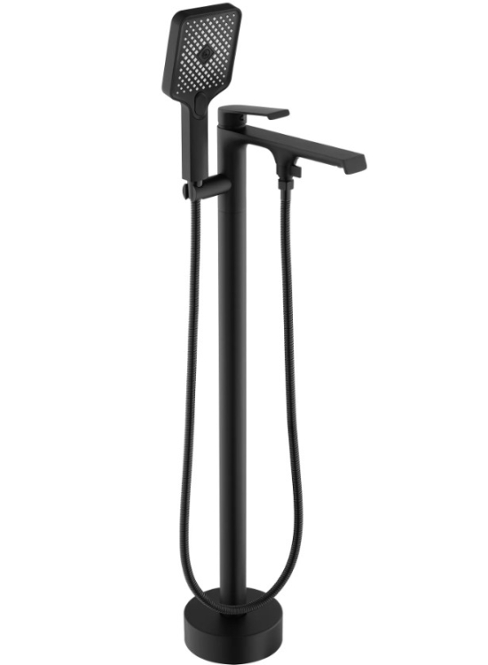 Bath mixer Rea Hass freestanding, black mat (REA-B6401)