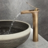 Mezclador de lavabo Rea Laguna oro antiguo cepillado, alto (REA-B8120)