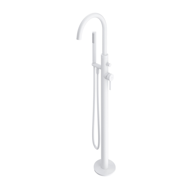 Omnires Y freestanding bath mixer matt white (Y1233WM)