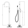 Omnires Y freestanding bath mixer matt white (Y1233WM)
