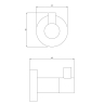 Gancho Omnires Modern Project blanco mate (MP60110WM)