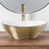 Lavabo Rea Sofia 41x34,5 oro cepillado (REA-U3697)