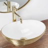 Lavabo Rea Sofia 41x34,5 oro cepillado (REA-U3697)