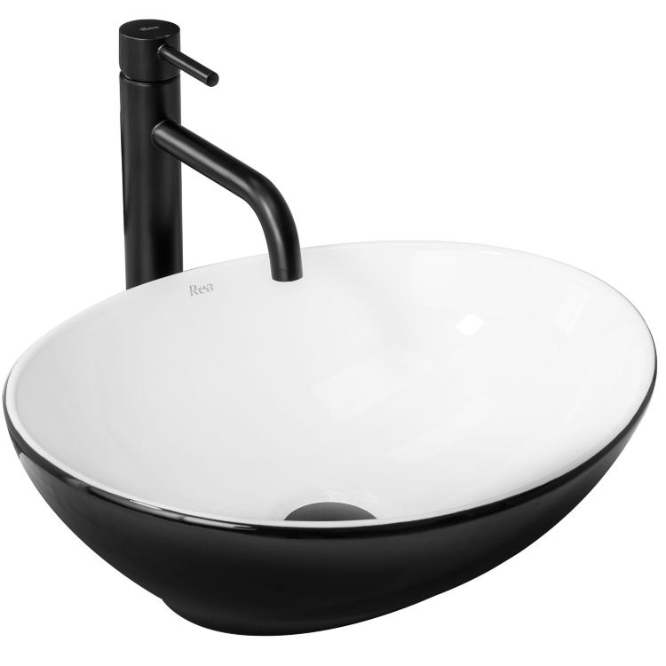 Lavabo Rea Sofia 41x34,5 negro/blanco (REA-U8749)