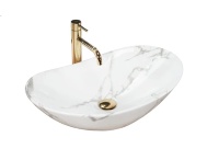 Lavabo Rea Royal 36x60,5 mármol brillante (REA-U8009)