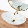 washbasin Rea Royal 36x60,5 marmo shiny (REA-U8009)