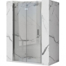 shower door Rea Molier 100x190 safety glass, transparent, chrome (REA-K6371)