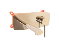 Mezclador de lavabo Rea Oval dorado, montaje empotrado (REA-B5125)