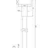 Omnires chrome overhead shower bracket (RA04CR)