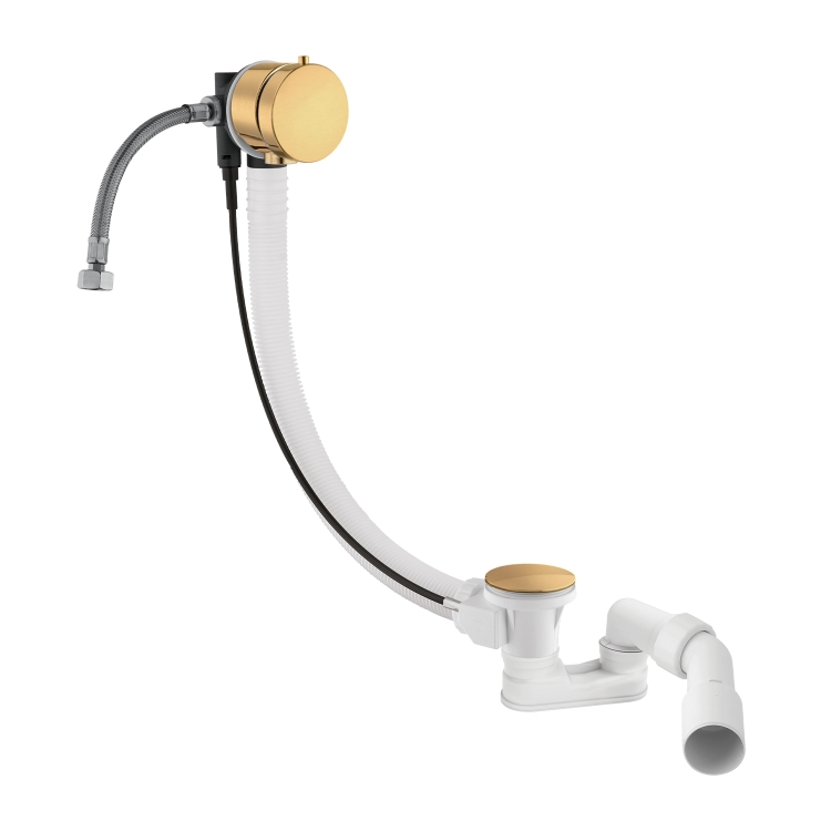 Sifón de baño Omnires CGS oro cepillado (TK132-PLUS-3.07+64-SGLB)