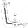 Sifón de baño Omnires CGS oro cepillado (TK132-PLUS-3.07+64-SGLB)