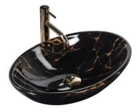 Lavabo Rea Pamela 33x53 mármol negro brillo (REA-U5067)