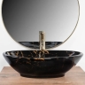 Lavabo Rea Pamela 33x53 mármol negro brillo (REA-U5067)