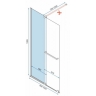 shower wall Rea Cortis100x200 safety glass, transparent (REA-K7740)