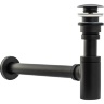 Sifón de lavabo Rea con válvula inferior, negro, universal (REA-A5215) 