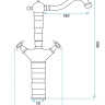 Mezclador de lavabo Rea Rustico oro antiguo (REA-B5521)