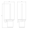 Toilet brush Omnires Modern Project white matt (MP60620WM)