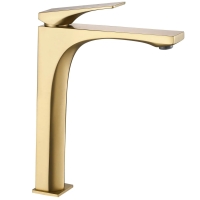 смеситель для умывальника Rea Joe brushed gold, высокий (REA-B8991)