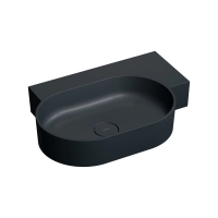 умывальник Omnires Parma M+ 64,5х44,5 угловой, правый, matt black lava (OVO645UWPBLV)
