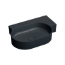 умывальник Omnires Parma M+ 64,5х44,5 угловой, правый, matt black lava (OVO645UWPBLV)
