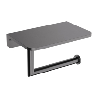 бумагодержатель с полкой Omnires Modern Project brushed anthracite (MP60511AT)