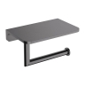 бумагодержатель с полкой Omnires Modern Project brushed anthracite (MP60511AT)