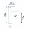 washbasin mixer Rea Spot gold (REA-B2015)