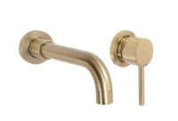 Mezclador de lavabo empotrado Rea Lungo Long cepillo dorado + caja (REA-B4109)